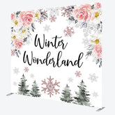 Aperturee - Aperturee Winter Wonderland Snowflake Pillow Cover Backdrop